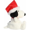 Aurora® Festive Peanuts® Santa Snoopy Palm Pals™ Stuffed Animal – Officially Licensed Toys for All Snoopy Fans – Perfect for Holiday Decorations or Gifts – White 5 Inches