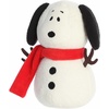 Aurora® Festive Peanuts® Snow Beagle Stuffed Animal – Officially Licensed Toys for All Snoopy Fans – Perfect for Holiday Decorations or Gifts – White 7.5 Inches