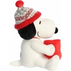 Aurora® Festive Peanuts® Winter Hat Snoopy with Mug Stuffed Animal – Officially Licensed Toys for All Snoopy Fans – Perfect for Holiday Decorations or Gifts – White 12 Inches