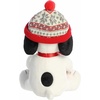 Aurora® Festive Peanuts® Winter Hat Snoopy with Mug Stuffed Animal – Officially Licensed Toys for All Snoopy Fans – Perfect for Holiday Decorations or Gifts – White 12 Inches