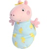 Aurora Playful Peppa Pig Baby Evie in Swaddle Stuffed Animal – Officially Licensed Toys for All Fans – Perfect for Birthdays, Adults and Kids All Ages – Pink 6 Inches