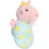 Aurora Playful Peppa Pig Baby Evie in Swaddle Stuffed Animal – Officially Licensed Toys for All Fans – Perfect for Birthdays, Adults and Kids All Ages – Pink 6 Inches