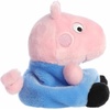 Aurora® Playful Peppa Pig™ George Pig Palm Pals™ Stuffed Animal – Officially Licensed Toys for All Fans – Perfect for Birthdays, Adults and Kids All Ages – Pink 4 Inches