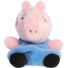 Aurora® Playful Peppa Pig™ George Pig Palm Pals™ Stuffed Animal – Officially Licensed Toys for All Fans – Perfect for Birthdays, Adults and Kids All Ages – Pink 4 Inches