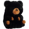 Aurora® Playful Rolly Pet™ Cuddles Black Bear™ Stuffed Animal – Compact Size for On-The-Go Fun – for Adults, Kids, Birthdays, and Anniversaries – Black 4.5 Inches