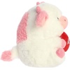 Aurora Playful Rolly Pet Kiss Cow Stuffed Animal – Soft Keepsake for Loved Ones – Perfect for Decorating Rooms and Valentine’s Day – Pink 5 Inches