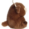 Aurora® Playful Rolly Pet™ Liam Longhorn™ Stuffed Animal – Compact Size for On-the-Go Fun – for Adults, Kids, Birthdays, and Anniversaries – Brown 5 Inches