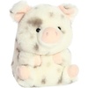 Aurora® Playful Rolly Pet™ Periwinkle Pig™ Stuffed Animal – Compact Size For On-the-Go Fun – For Adults, Kids, Birthdays, and Anniversaries – White 6 Inches