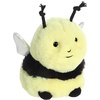 Aurora® Playful Rolly Pet™ Precious Panda™ Stuffed Animal – Compact Size for On-the-Go Fun – for Adults, Kids, Birthdays, and Anniversaries – White 4 Inches(BE HAPPY)