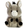 Aurora® Playful Rolly Pet™ Precious Panda™ Stuffed Animal – Compact Size for On-the-Go Fun – for Adults, Kids, Birthdays, and Anniversaries – White 4 Inches(BRAY DONKEY)