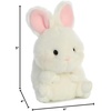 Aurora® Playful Rolly Pet™ Precious Panda™ Stuffed Animal – Compact Size for On-the-Go Fun – for Adults, Kids, Birthdays, and Anniversaries – White 4 Inches(BUN BUNNY)