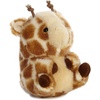 Aurora® Playful Rolly Pet™ Precious Panda™ Stuffed Animal – Compact Size for On-the-Go Fun – for Adults, Kids, Birthdays, and Anniversaries – White 4 Inches(GIMINY GIRAFFE)