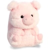 Aurora® Playful Rolly Pet™ Precious Panda™ Stuffed Animal – Compact Size for On-the-Go Fun – for Adults, Kids, Birthdays, and Anniversaries – White 4 Inches(PRANKSTER PIG)