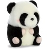 Aurora® Playful Rolly Pet™ Precious Panda™ Stuffed Animal – Compact Size for On-the-Go Fun – for Adults, Kids, Birthdays, and Anniversaries – White 4 Inches(PRECIOUS PANDA)