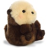 Aurora® Playful Rolly Pet™ Precious Panda™ Stuffed Animal – Compact Size for On-the-Go Fun – for Adults, Kids, Birthdays, and Anniversaries – White 4 Inches(SMILES SEA OTTER)