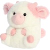 Aurora® Playful Rolly Pet™ Strawberry Milk Cow™ Stuffed Animal – Compact Size for On-the-Go Fun – for Adults, Kids, Birthdays, and Anniversaries – Pink 5 Inches
