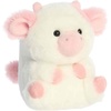 Aurora® Playful Rolly Pet™ Strawberry Milk Cow™ Stuffed Animal – Compact Size for On-the-Go Fun – for Adults, Kids, Birthdays, and Anniversaries – Pink 5 Inches