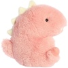 Aurora® Round Rolly Pet™ Avery Allosaurus™ Stuffed Animal – Adorable Companions – On-The-Go Fun – Pink 5 Inches
