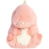 Aurora® Round Rolly Pet™ Avery Allosaurus™ Stuffed Animal – Adorable Companions – On-The-Go Fun – Pink 5 Inches