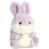 Aurora Round Rolly Pet Bunny Lavender Stuffed Animal – Adorable Companions – On-The-Go Fun – Lavender 5 Inches