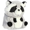 Aurora® Round Rolly Pet™ Ripley Raccoon Stuffed Animal – Adorable Companions – On-The-Go Fun – Gray 5 Inches