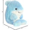 Aurora® Round Rolly Pet™ Sutton Shark™ Stuffed Animal – Adorable Companions – On-The-Go Fun – Blue 5 Inches