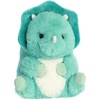 Aurora® Round Rolly Pet™ Teya Triceratops™ Stuffed Animal – Adorable Companions – On-The-Go Fun – Blue 5 Inches
