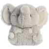 Aurora® Round Rolly Pet™ Trumpeter Elephant™ Stuffed Animal – Adorable Companions – On-The-Go Fun – Gray 5 Inches