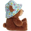 Aurora® Vibrant SmileyWorld® Bucket Hat Bear Stuffed Animal – Eye-Catching Designs for Retro Decor – Toys for Bedrooms, Birthday Gifts, and Celebrations – Brown 7 Inches