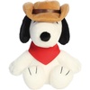 Aurora Adorable Peanuts Cowboy Snoopy Stuffed Animal – Officially Licensed Toys for All Snoopy Fans – Nostalgic Gift for Adults and Birthday Celebrations – White 8 Inches