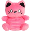 Aurora® Enchanting Tasty Peach® Meowchi Palm Pals™ Stuffed Animal – Bright & Colorful Design for Room Decor – Perfect for Adults, Kids, and Birthdays – Vivid Pink 5 Inches