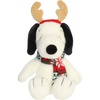 Aurora Festive Peanuts Reindeer Snoopy Stuffed Animal – Officially Licensed Toys for All Snoopy Fans – Perfect for Holiday Decorations or Gifts – White 6 Inches