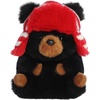 Aurora® Festive Rolly Pet™ Blake Black Bear™ Stuffed Animal – Compact Size for On-the-Go Fun – for Adults, Kids, Birthdays, and Anniversaries – 5.5 Inches