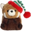 Aurora® Festive Rolly Pet™ Romi Red Panda™ Stuffed Animal – Compact Size for On-the-Go Fun – for Adults, Kids, Birthdays, and Anniversaries – 5.5 Inches