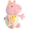 Aurora® Playful Peppa Pig™ Baby Evie with Rubber Ducky Stuffed Animal – Officially Licensed Toys for All Fans – Perfect for Birthdays, Adults and Kids All Ages – Pink 12 Inches
