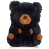 Aurora® Playful Rolly Pet™ Cuddles Black Bear™ Stuffed Animal – Compact Size for On-The-Go Fun – for Adults, Kids, Birthdays, and Anniversaries – Black 4.5 Inches