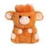 Aurora® Playful Rolly Pet™ Harvey Highland Cow™ Stuffed Animal – Compact Size for On-the-Go Fun – for Adults, Kids, Birthdays, and Anniversaries – Orange 5.5 Inches