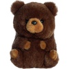 Aurora® Round Rolly Pet™ Brambles Brown Bear™ Stuffed Animal – Adorable Companions – On-The-Go Fun – Brown 5 Inches