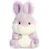 Aurora Round Rolly Pet Bunny Lavender Stuffed Animal – Adorable Companions – On-The-Go Fun – Lavender 5 Inches