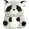 Aurora® Round Rolly Pet™ Ripley Raccoon Stuffed Animal – Adorable Companions – On-The-Go Fun – Gray 5 Inches