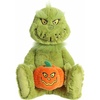 Aurora Spooky Dr. Seuss Jack-O-Lantern Grinch Stuffed Animal – Officially Licensed Plush for Imaginative Play – Perfect for Halloween Decorations and Gifts – Green 10.5 Inches