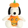 Aurora Spooky Peanuts Pumpkin Costume Snoopy Stuffed Animal – Officially Licensed Toys for All Snoopy Fans – Perfect for Halloween Decorations and Gifts – Orange 14 Inches