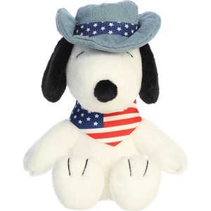 Aurora Adorable Peanuts Americana Snoopy Stuffed Animal – Officially Licensed Toys for All Snoopy Fans – Nostalgic Gift for Adults and Birthday Celebrations – White 8 Inches