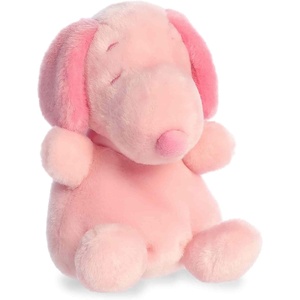 Aurora Adorable Peanuts Snoopy Palm Pals Stuffed Animal – Officially Licensed Toys For All Snoopy Fans – Fun Pastel Colors For The Spring Season – Pink 5 Inches