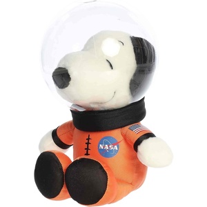 Aurora® Adorable Peanuts® Space Suit Snoopy with Helmet Stuffed Animal – Officially Licensed Toys for All Snoopy Fans – Nostalgic Gift for Adults and Birthday Celebrations – Orange 10 Inches
