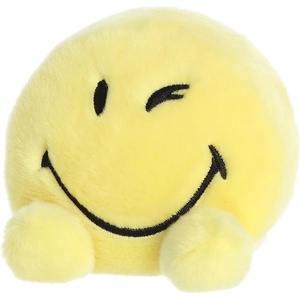 Aurora® Colorful SmileyWorld® Palm Pals™ Wink Stuffed Animal – Eye-Catching Designs – Whimsical Cuteness – Yellow 5 Inches