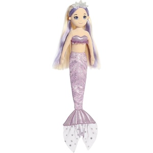 Aurora® Enchanting Sea Sparkles™ Celestial Sparkles Luna™ Stuffed Doll – Imaginative Play with Magical Companions – Perfect for Kid’s Birthdays and Celebrations – Purple 18 Inches