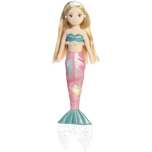 Aurora Enchanting Sea Sparkles Coastal Sparkles Sandy Stuffed Doll – Imaginative Play – Magical Companions – Pink 18 Inches