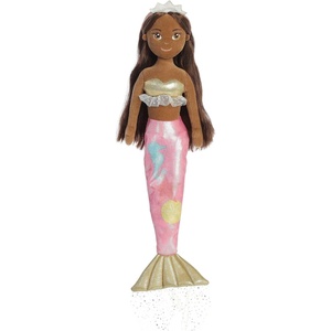 Aurora® Enchanting Sea Sparkles™ Coastal Sparkles Seychelles™ Stuffed Doll – Imaginative Play – Magical Companions – Pink 18 Inches