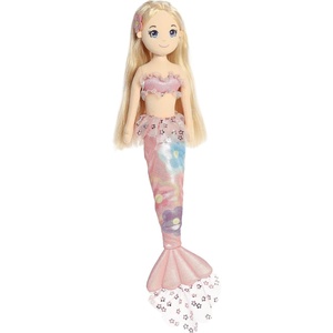 Aurora® Enchanting Sea Sparkles™ Floral Sparkles Daisy™ Stuffed Doll – Imaginative Play with Magical Companions – Perfect for Kid’s Birthdays and Celebrations – Pink 18 Inches
